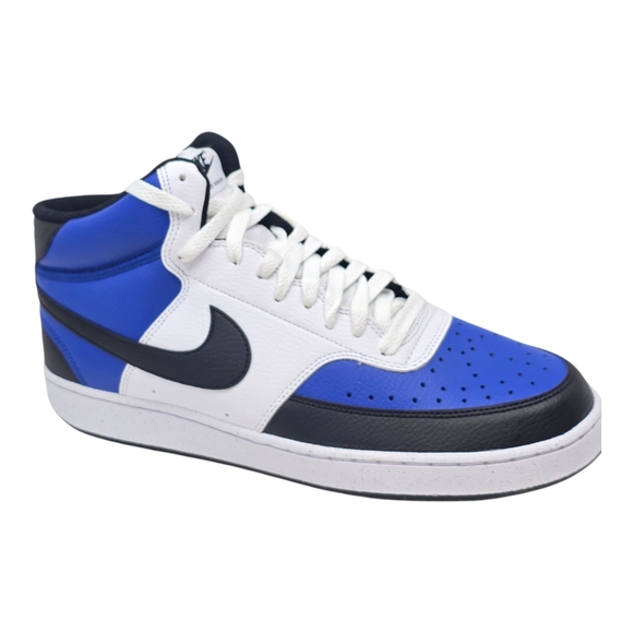 Nike Court Vision Mid Game Royal Black White Basketball Men's 12 New FQ8740 480 - Picture 1 of 9